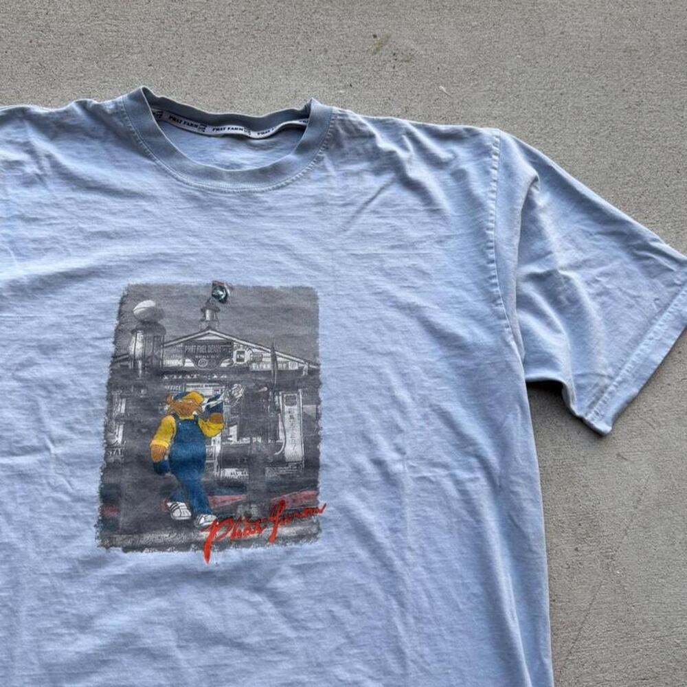 Y2k phat farm tee cow light blue 2xl